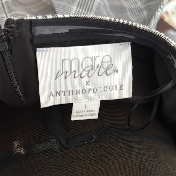 Anthropologie Mare Mare Varsity Plaid Strapless Peplum Top - Picture 7 of 8